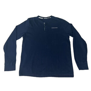 Sean John T-Shirt Top Men’s Size XL Long Sleeve Navy Blue 100% Cotton